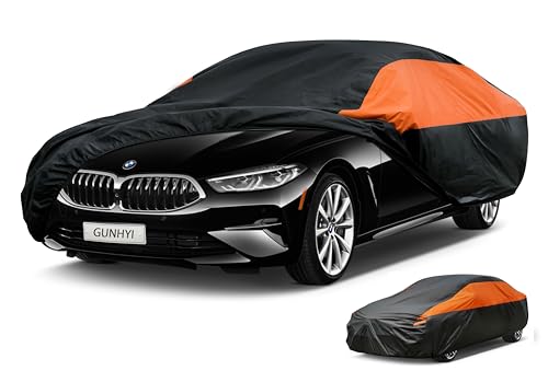 Image of GUNHYI BMW Car Cover Custom Fit BMW 8 Series Gran Coupe Waterproof All Weather for Automobiles, Lightweight Full Exterior Cover Outdoor Sun UV Rain Dust Snow Wind Protection.
