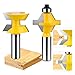 HandsEase 2Pcs 1/2" Shank Router Bit Set 120 Degree Tongue Groove Router Bit Set with Edge Banding Woodworking Groove Chisel Cutter Tools