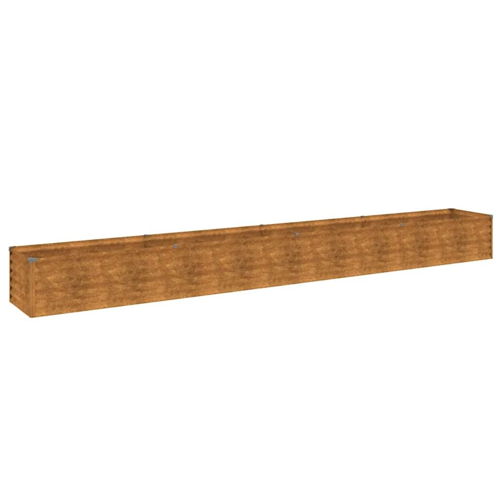 vidaXL Jardinera elevada de Acero corten 386x50x36 cm