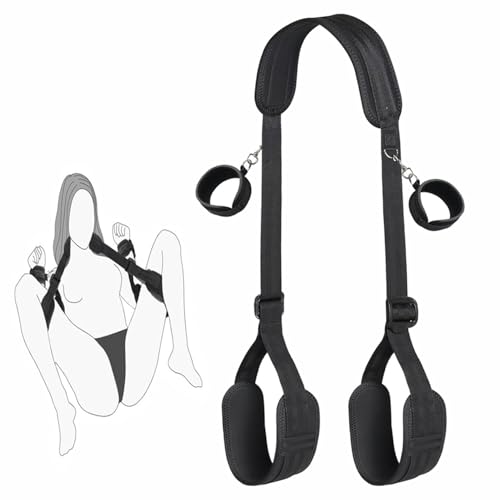 GAOLUWAN Bdsm Sex Bed Bondage Restraints Kit Toys Sex Ties for Ankles and Wrists Bar Fuzzy Hand Cuff Set Handcuffs for Adults Grownups Bedroom Bondage Gear & Accessories Bondaged Bed Tie Downs Sweater