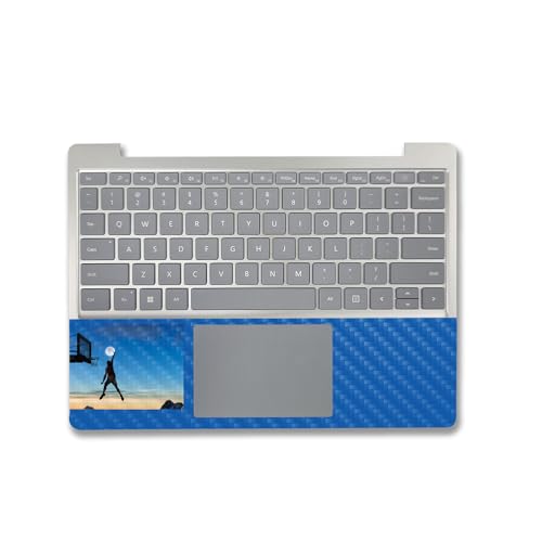 Image of MightySkins Carbon Fiber Skin Compatible with Microsoft Surface Laptop Go 3 (2023) Full Wrap Kit - Moon Dunk | Protective, Durable Textured Carbon Fiber Finish | Made in The USA