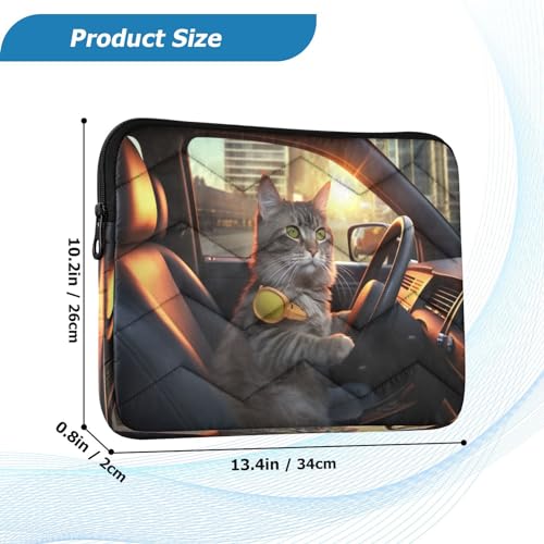 Funda para portátil de 13-14 pulgadas con diseño de gato miniatura 3