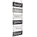 Excello Global Products Large Hanging Wall Sign: Rustic Wooden Decor (Grateful, Love, Believe, Thankful, Faith, Blessed) Hanging Wood Wall Decoration (11.75" x 32")