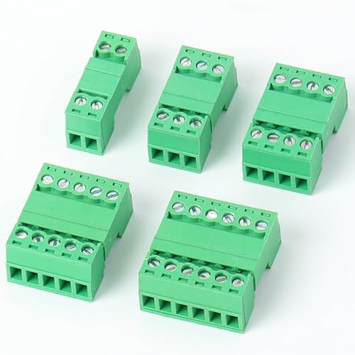 Conector PCB de 6 pines y 3.81 mm, bloque de terminales de tornillo enchufable para cable AWG 6