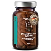 CLAV® BIO Schilddrüsen Balance – 120 Kapseln – Jod Selen Komplex – 150µg Jod aus Bio-Kelp – Selen aus Senfsamen – pflanzlich, hormonfrei & vegan – 4 Monate Vorrat