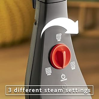 Vileda Steam PLUS | steam mop ; steam cleaner for a hygienic cleaning performance ; up to 99.9% bacteria and virus removal ; ideal for carpets and rugs ; for all floors ; no use of harsh chemicals