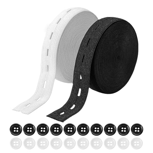 Fascia Elastica 10m con Asola e 20 Bottoni – Nastro