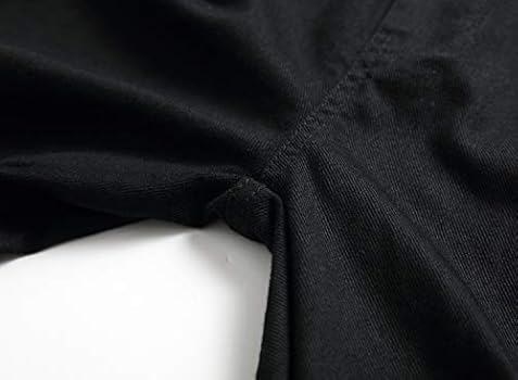 YoungSoul jongens cargobroek van katoen, kinder cargo jogger broek, vrijetijdsbroek met elastiek, zwart, 152-158