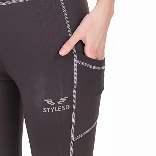 Image of Yoga Pants for Women High Waisted Stretchable Workout Jeggings with Pockets.