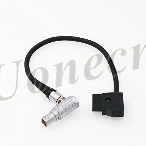 Uonecn Anton Battery Red Epic Scarlet Right Angle 1B 6 pin Female to DTap Power Cable for Red Scarlet Epic Camera.