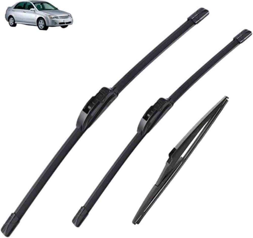 NYSLDSCO Premium Exact Fit Windscreen Wiper Blades for Kia Cerato Sephia Spectra 2003-2008 2007 Durable Natural Rubber Easy Fit for a Quiet and Streak Free Wipe
