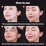 TOSOWOONG Real Collagen Fit, Hydrolyzed Collagen Wrapping Mask, Peel Off Facial Mask for elasticity, Hydrating, Glow, Glass Skin, Face Moisturizer, Self Care, Korean Skin Care, 50ml, 1.69 fl. oz. - Image 5