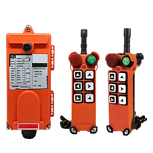 MXBAOHENG Mando Grua F21-E1 220 V Mando Puente Grua Mando para grúa/polipasto/con 2 transmisores 1 receptor Cover