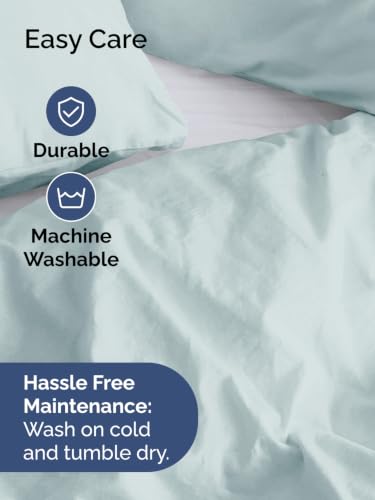 Image of Duvet Cover Super Queen Size - 3 Piece with Zipper Closure - Ice Blue