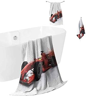 Cars Bath Towels and Washcloths Sets Generic Formula 1 Racing Car Illustration