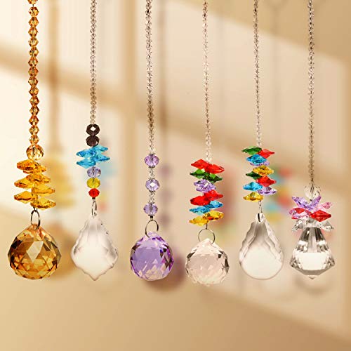 Rocinha Suncatcher, Crystal Suncatcher Chandelier Suncatchers Prisms Hanging Ornament Rainbow Maker for Gift, Garden Decoration, Window, Home, Office, Plants, Cars, Wedding, Feng Shui