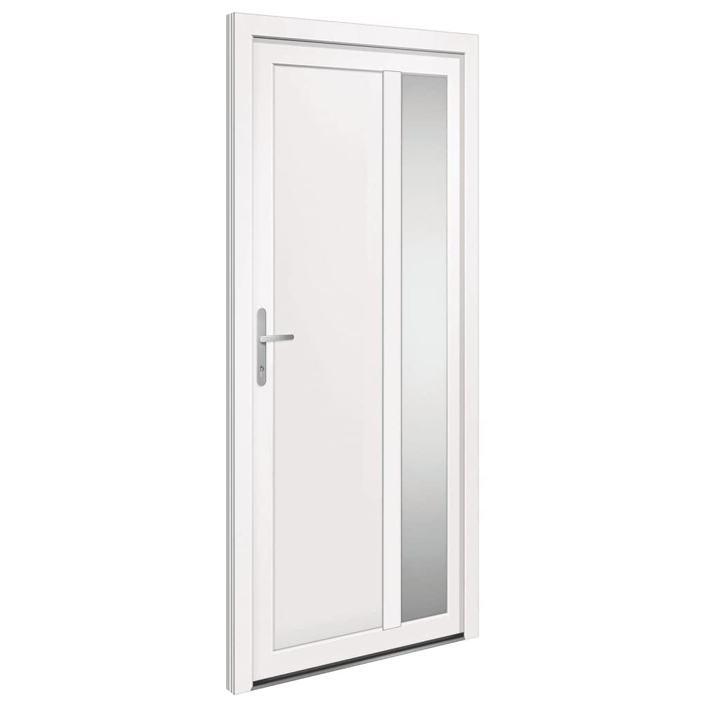 vidaXL Porta d'Ingresso Bianca in PVC 98x208 cm - Porta Entrata