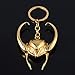 YclRpro Cthulhu Loki Masque Casque Porte-clés en métal Sac pendentif pour homme Porte-clés de voiture Bijoux Cadeaux