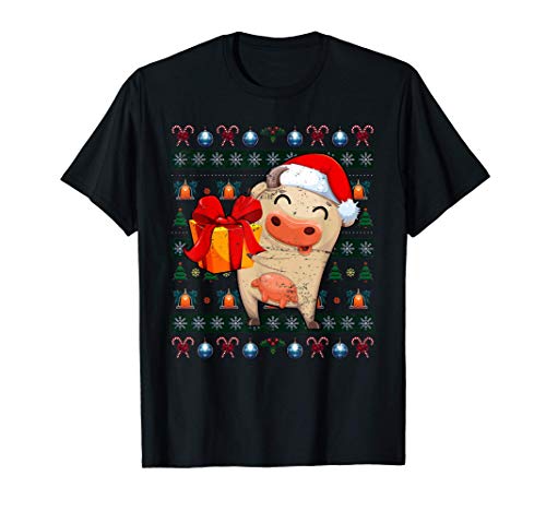 Mucca azienda agricola animale regalo ugly christmas maglietta