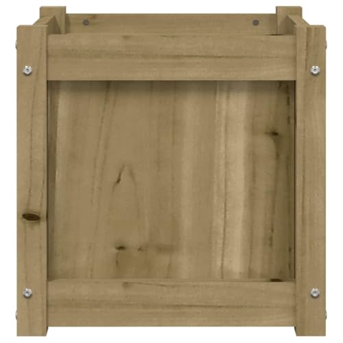 Macetero de madera con drenaje y riego resistente al invierno Homogen 6
