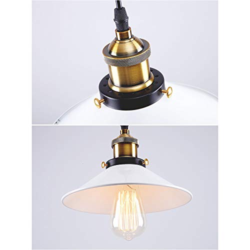 Luces colgantes retro blancas creativas para decorar mesas de restaurante 8