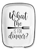 Levaukiem Funny What The Fork Is for Dinner Spoon Rest, Ceramic Spoon Rest for Stove Top, for Cooking Lovers Grandma Women Mom Housewarming