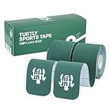 TURTLY Kinesiology Tape Pre-Cut Strips (20 Pack, 10 Inch/25cm) 4R - Waterproof Cotton Athletic Tape for Pain Relief & Support - Hypoallergenic Adhesive for Sensitive Skin - for Knee, Shoulder, Ankle