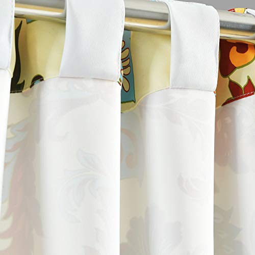 Lush Decor Room-Darkening Window Curtain Panels, 2-Piece, Neutral (95' x 52') Zara Jacobean Raumverdunkelungs-Fenstervorhang, 2-teilig, (241,3 x 132,1 cm), Polyester, 95 in x 52 in