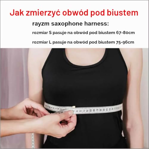 Rayzm Pasek na saksofon, uniwersalny podwójny skórzany pasek na ramię, regulowany wyściełany pasek na ramię do saksofonu altowego Saxon Tenor Sopran (L)