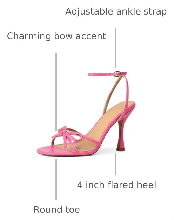 Image of iiimmu Women's Bow Heels 4 IN Stiletto Heeled Sandals for Women