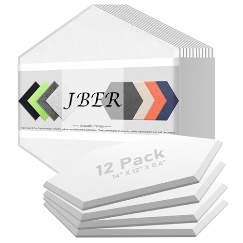 Hexagon Acoustic Panels, 12"x10"x0.4", White