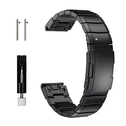 [JUSUTEK] vV GARMINp ꊔXeX|rvoh T̍b{^ Eh~ X}[gEHb` QuickFit 20mm/22mm/26mm voh rvoh xg for GARMIN(K[~) FenixCD