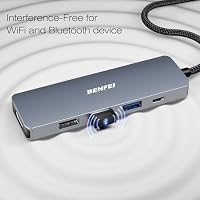 BENFEI USB C Hub 5-in-1 with 4K HDMI(Certified), 100W Power Delivery, 3 USB-A, Silicone Cable, Aluminum Case Compatible with MacBook Pro/Air, iPad Pro, iMac, iPhone 15 Pro/Pro Max, XPS, Thinkpad — image 7