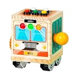 GkgWuxf Aktivitätswürfel aus Holz, Aktivitätswürfel, sensorisches Aktivitätsspielzeug aus Busholz mit Licht | Vorschul-Lernspielzeug für und Mädchen von 1, 2 und 3 Jahren, Spielzeug