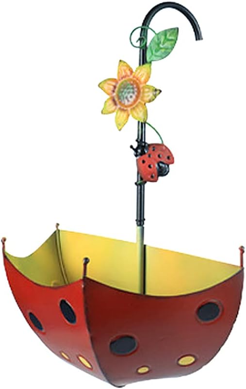 Metal Umbrella Hanging Planter Wall Decor, Vintage WallMounting