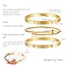 Camhanno Gold Bracelets for Women - Stackable Bangles with Love & Friendship Theme - Stainless Steel Jewelry Gift for Her