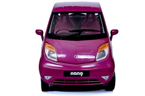Image of Official Tata-Nano-Die-cast 1 /18 Scale Model Toy Car | Free Wheel (Not Pull Back) - for Boys and Girls Above 3 Years (Nano, Cocktail Red)