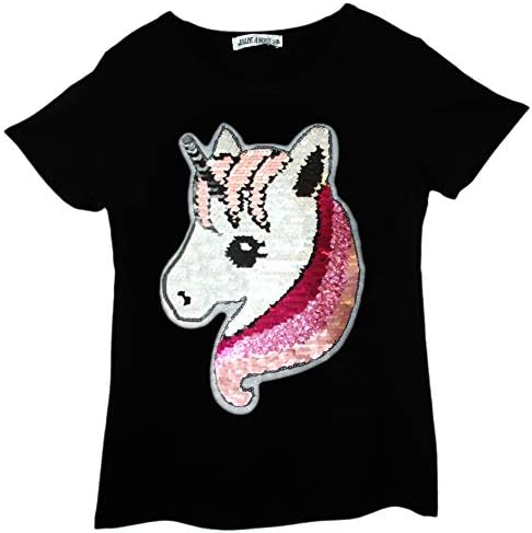 Maglietta Unicorno Bambina Maglia In Jersey Con Stampa Bianco