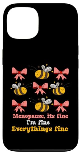 ���f�B�[�X Midlife Cute Bees its Fine Everythings Fine Menopause �X�}�z�P�[�X iPhone 13 �p