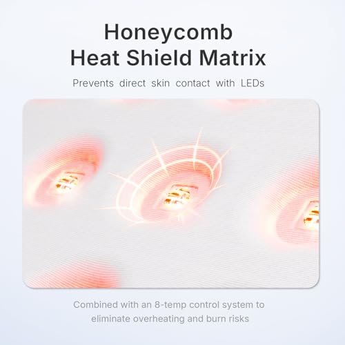 Image of FDA Cleared Red Light Therapy for Face and Neck, 4 Modes LED Mask Light Therapy, Blue Infrared Red Light Therapy Mask for Wrinkles and Acne, PDT Photons Facial Skin Care Device