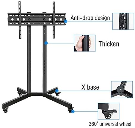 Soporte para TV con ruedas, ajustable en altura, para 32-65 pulgadas miniatura 2