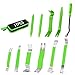 GOOACC 11 PCS Trim Removal Tool Kit, Metal Pry Tool Auto Fastener Remover Pry Bar Set Car Door Panel Removal Tool Dashboard Repair Kit Green