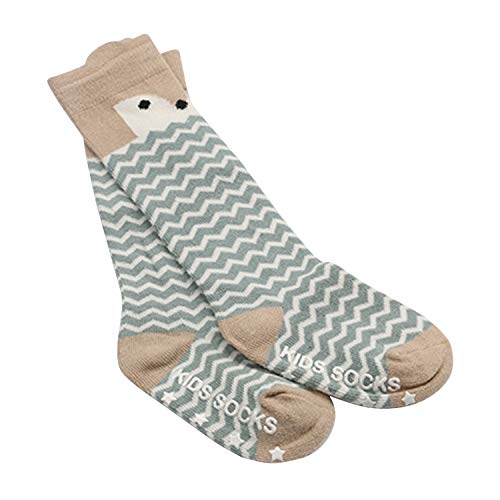 6 Pairs Toddler Non Skid Knee High Boot Socks for Boys Girls 0-4T Cute Stockings2