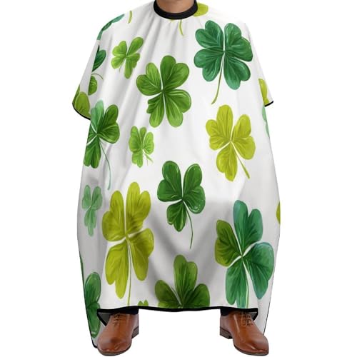 St Day Partick Clovers Fashion Barber Cape Apron Waterproof Hair Cutting Cape with Adjustable Closure