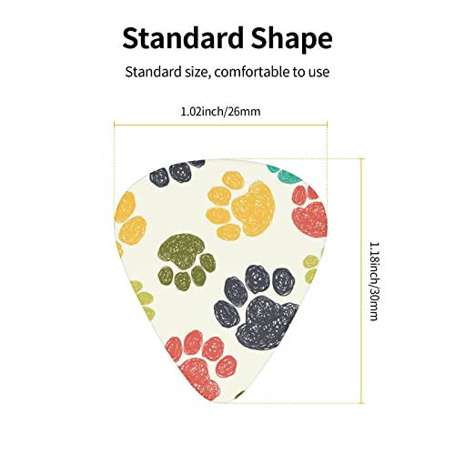 Ensemble de 12 médiators de guitare de patte de chien colorés mignons pour guitare acoustique, guitare électrique… - Les Beatles, Paul McCartney, John Lennon, RIngo Starr, George Harrison Ensemble de 12 médiators de guitare de patte de chien colorés mignons pour guitare acoustique, guitare électrique… – Image 5