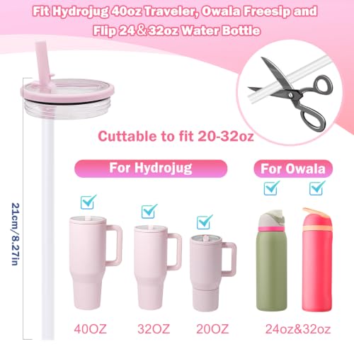 Image of LUCKINEE 6pcs Replacement Straws for Owala Cup FreeSip /Flip 24oz 32oz
