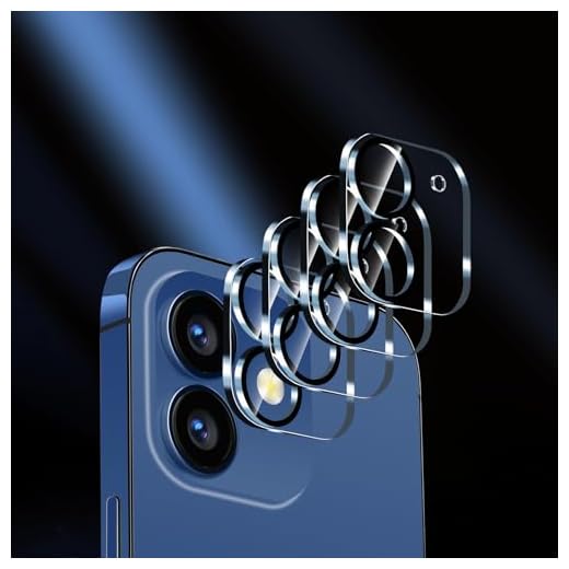 4 Pack Camera Lens Protector for iPhone 12, Case Friendly Accessories, Camera Screen Protector Tempered Glass HD