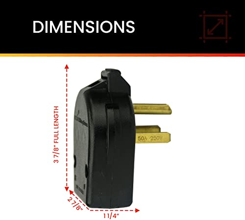Hot Max 23123 50A Parallel Blade Nema 6-50P Plug #TOP1