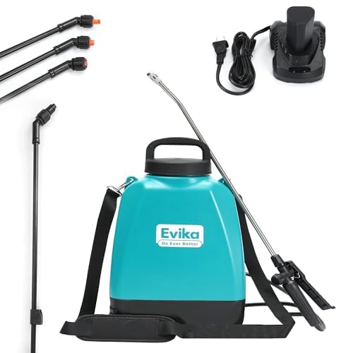 Amazon.com: 1.59 加侖(約1.59 公升)背包電動噴霧器,附5 個噴嘴,專業