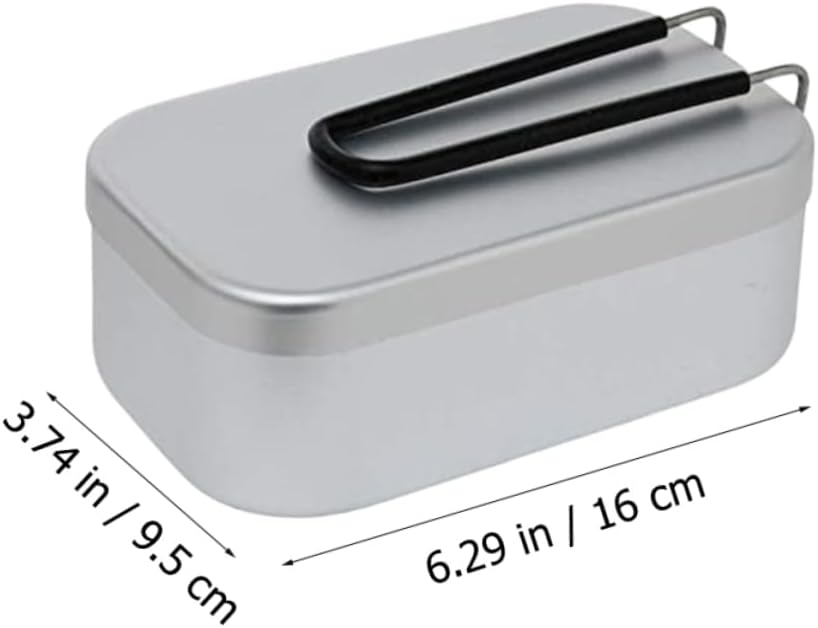 1set Portable Lunch Box Steamer Rack Utensils Windshield for Camping Picnics and Outdoor Travel Capacity Cloth Bag Included